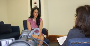 Natalie Fousekis interviewing Nury Martinez